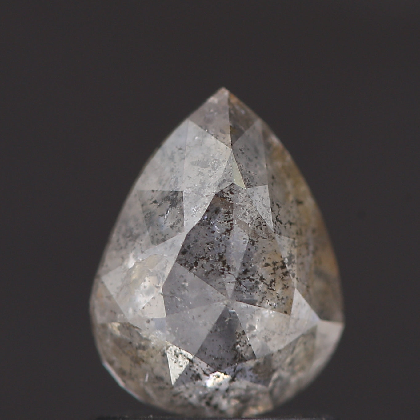 Salt and Pepper Diamond Fancy Gray Color 0.85 CT 7.40 x 5.60 x 2.51 MM Pear Cut Diamond! Natural Loose Diamond ! Christmas Gift for Her