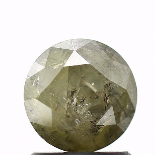 0.91 Carat Fancy Gray Rustic Round Shape Brilliant Cut Natural Loose Diamond