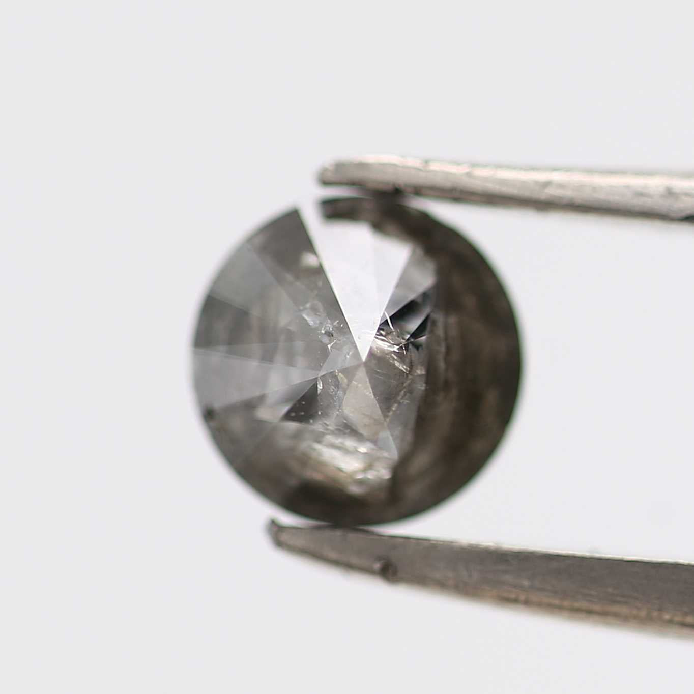 0.66 Carat Salt and Pepper Diamond Round Shape Brilliant Cut Natural Loose Diamond