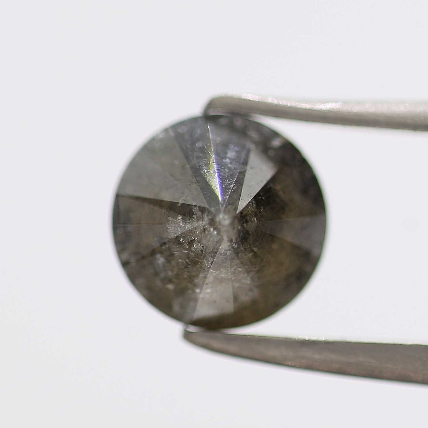 1.56 Carat Salt and Pepper Gray Round Brilliant Cut Natural Loose Diamond