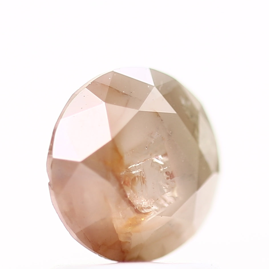 1.16 Carat Fancy Peach Gray Round Shape Diamond Natural Loose Diamond