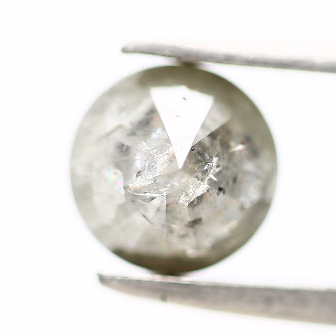 1.24 Carat Salt and Pepper Diamond Fancy Round Brilliant Cut Natural Loose Diamond