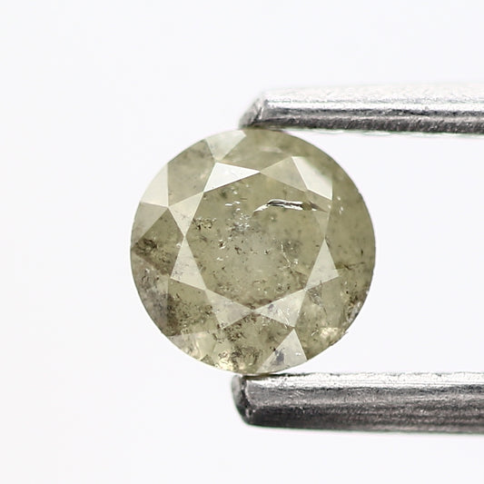 Round Cut Gray Natural Diamond For Engagement Ring Design 0.29 Carat