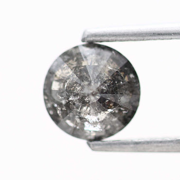 Salt and Pepper Diamond Fancy Gray Color 0.80 CT 6.15 x 3.30 MM Round Brilliant Cut Diamond! Natural Loose Diamond ! Christmas Gift for Her