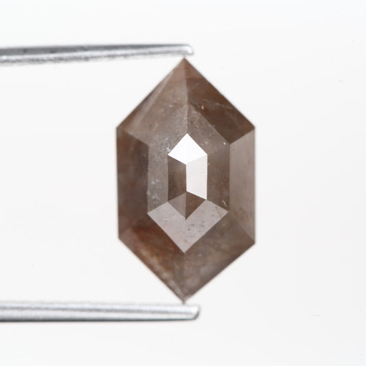 3.36 Ct. Hexagonal Rose Cut Fancy Red Rustic Color Natural Diamond 13.30 mm