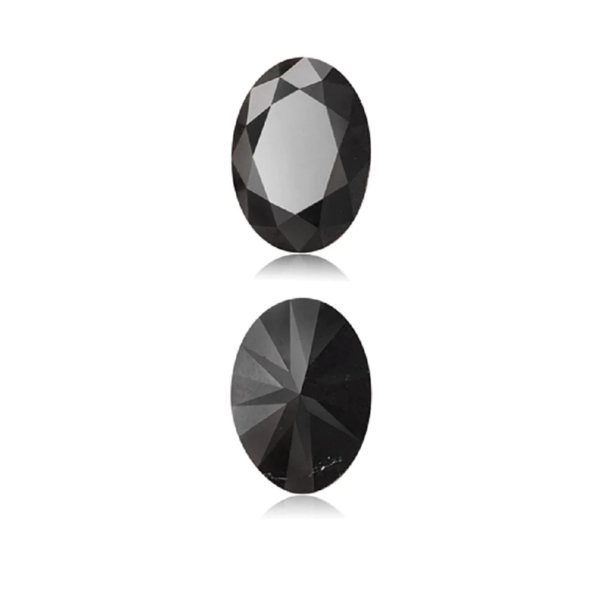 Fancy Black Color Loose Diamond, Toval Shape 7.00 X 5.00 MM
