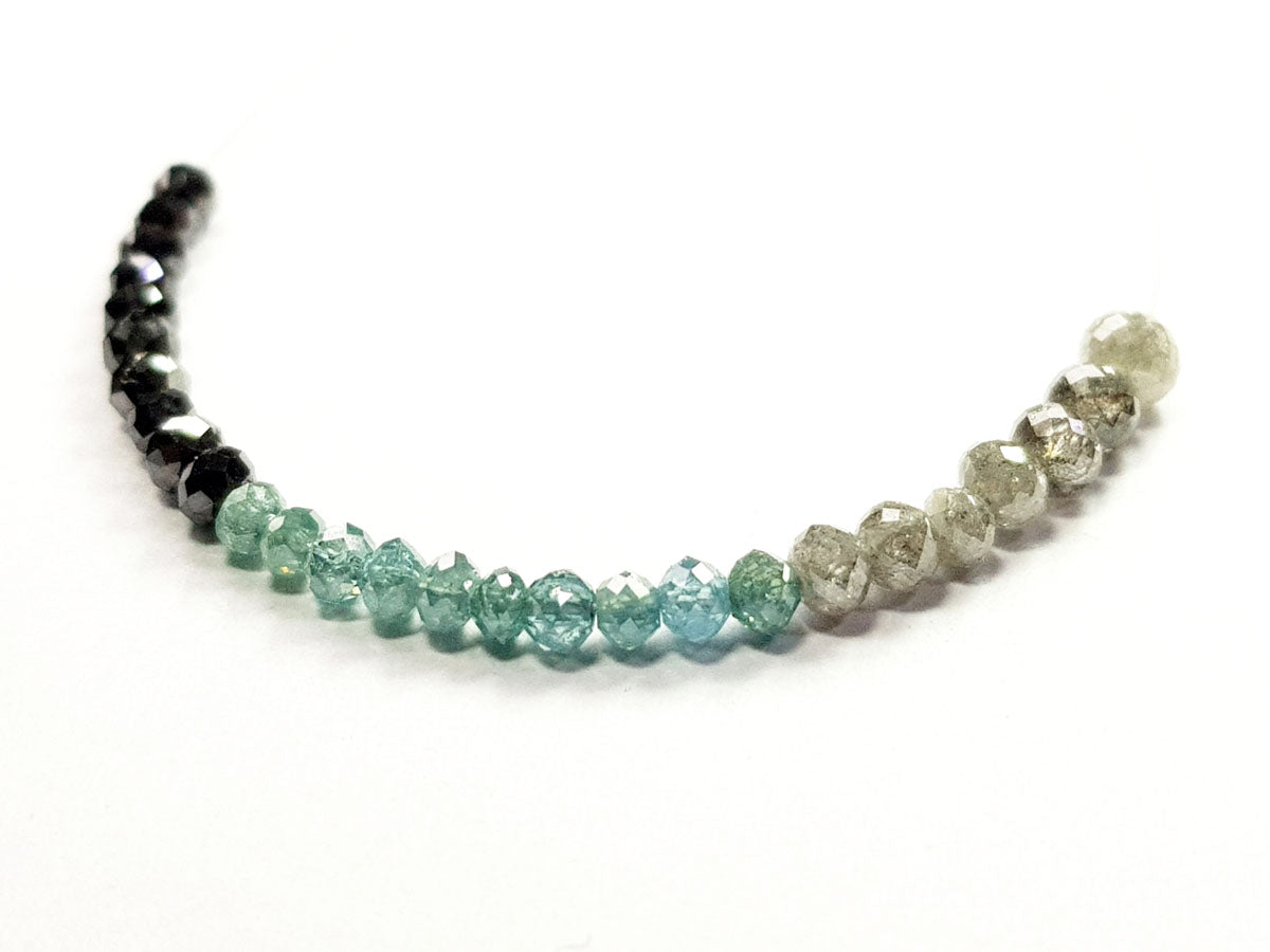 Natural Multi Color Polished Loose Diamond Beads