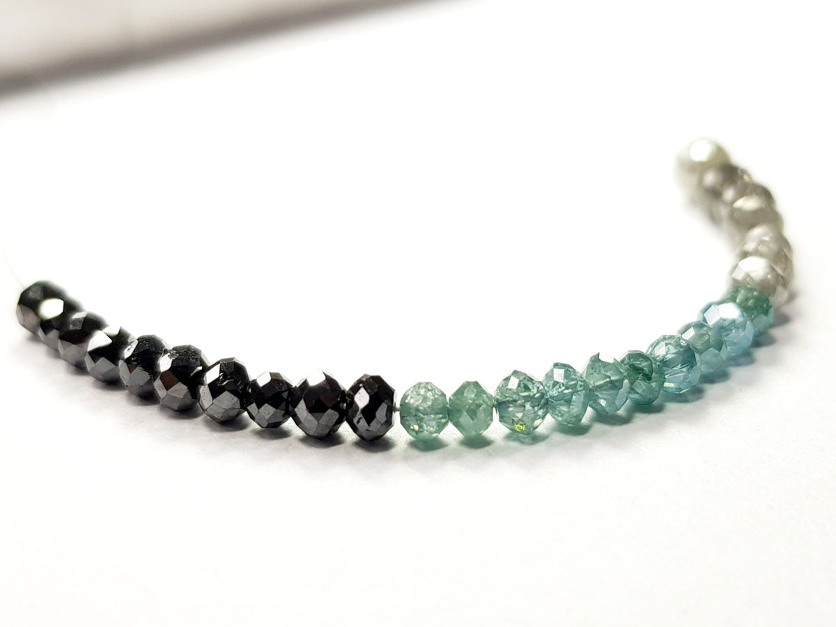 Natural Multi Color Polished Loose Diamond Beads