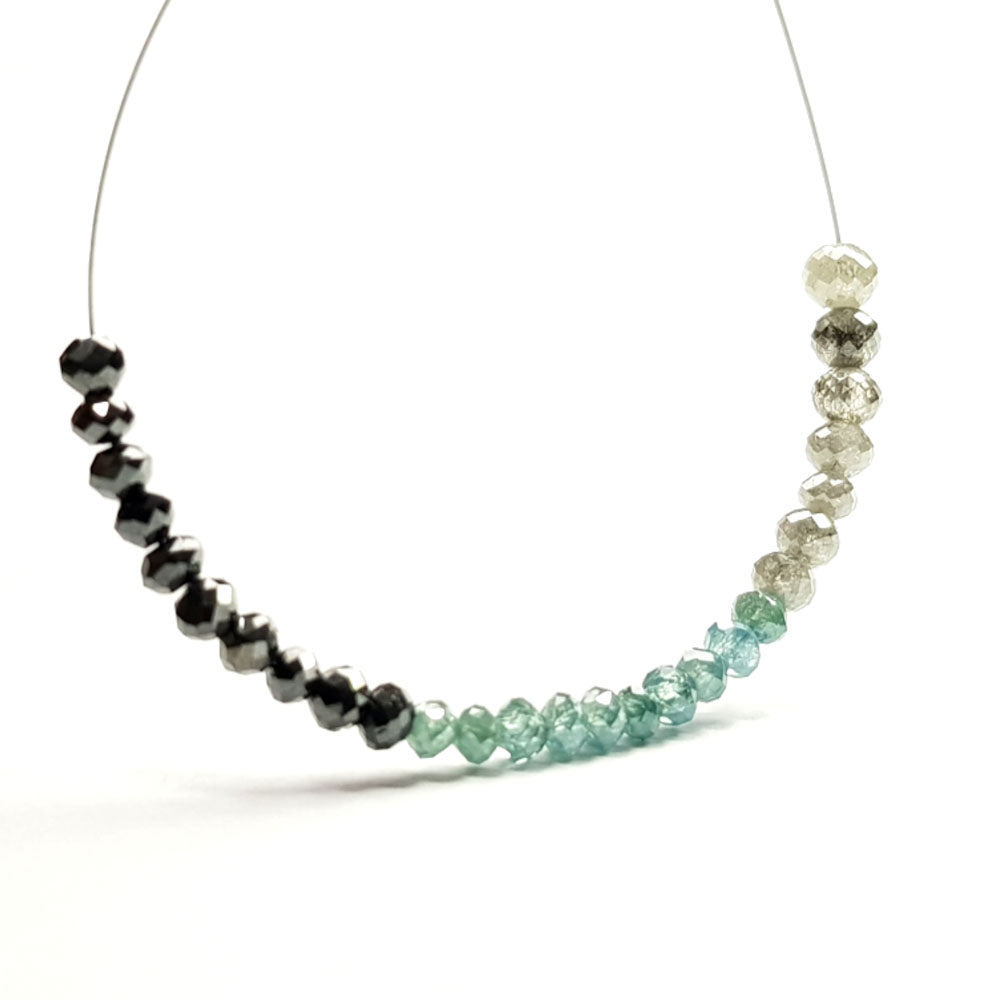 Natural Multi Color Polished Loose Diamond Beads