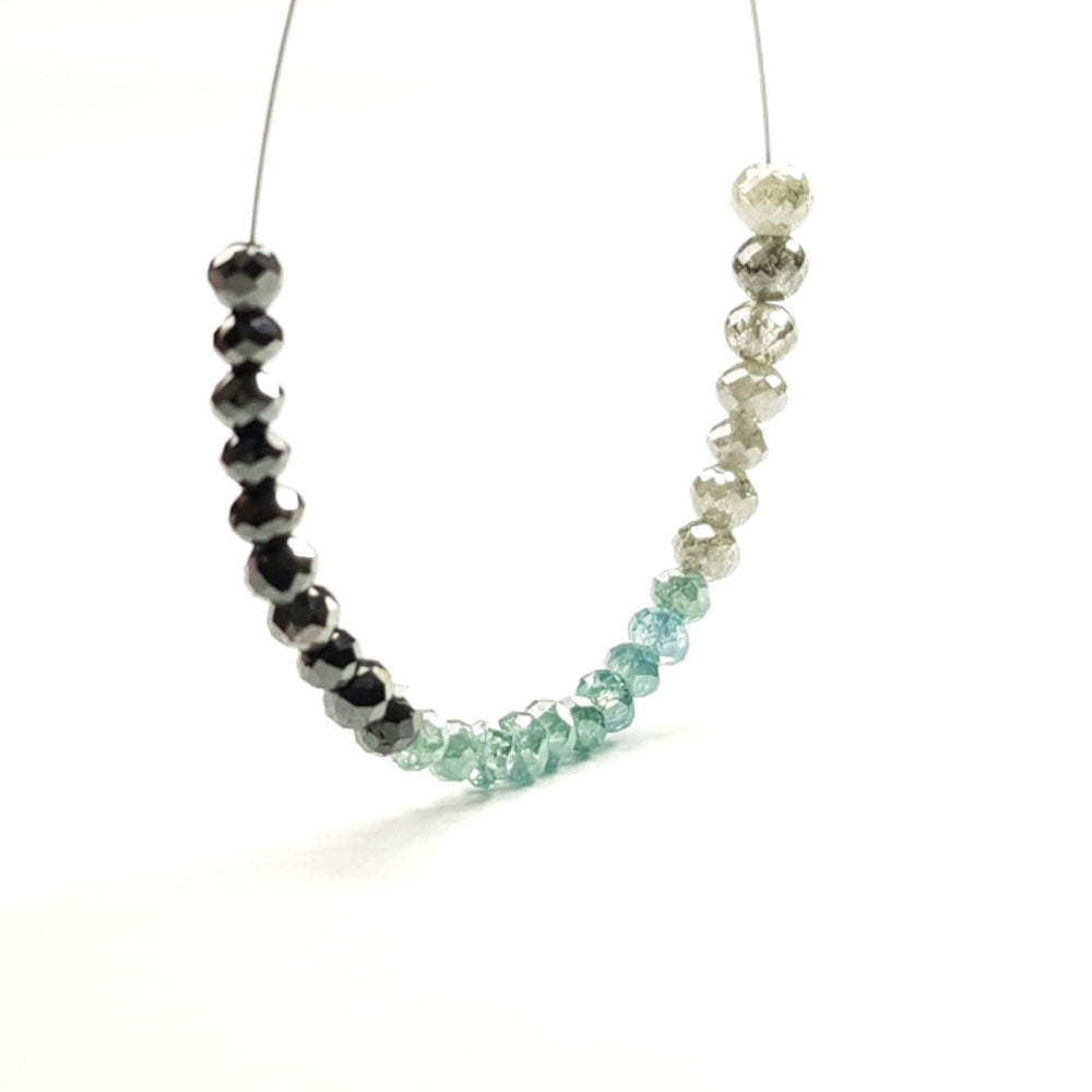Natural Multi Color Polished Loose Diamond Beads