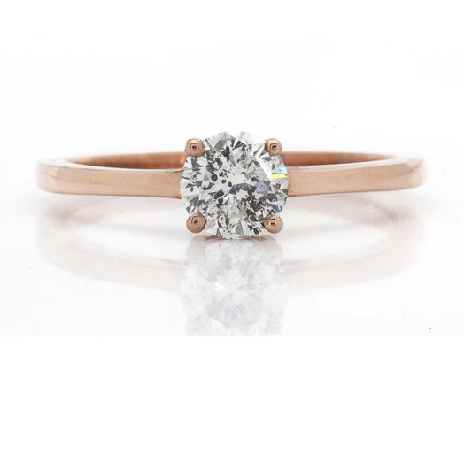 Salt And Pepper Diamond Ring ! Round Salt And Pepper Diamond 14K Solid Gold Ring Set Engagement Wedding Gift Ring ! Anniversary Ring