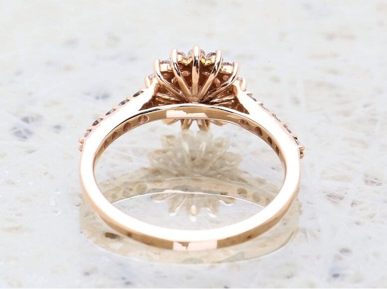 Vintage Pink Diamond Engagement Ring ! Natural Round Cut Diamond ! Natural Diamond For Anniversary Ring ! Diamond Ring