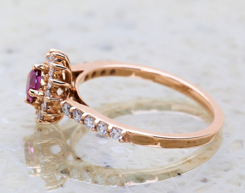 Vintage Pink Diamond Engagement Ring ! Natural Round Cut Diamond ! Natural Diamond For Anniversary Ring ! Diamond Ring