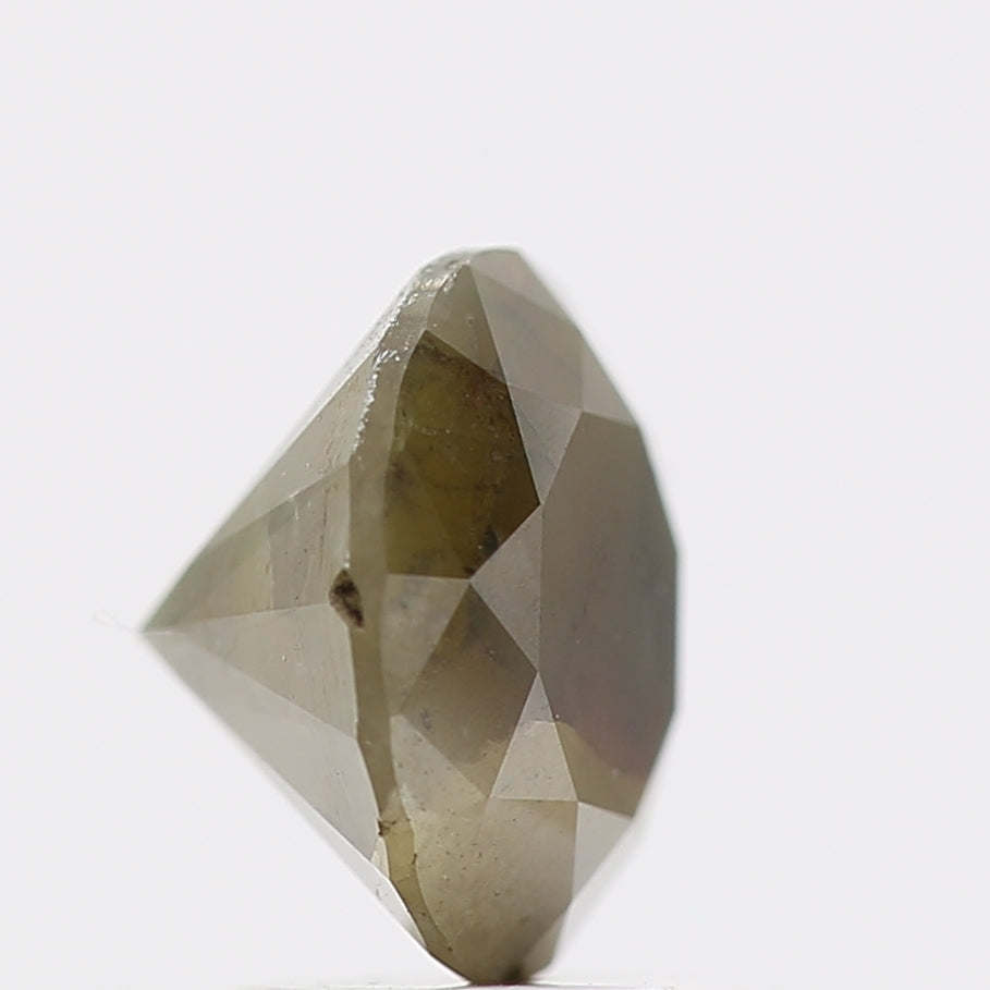 1.61 Carat Fancy Green Gray Round Shape Brilliant Cut Natural Loose Diamond