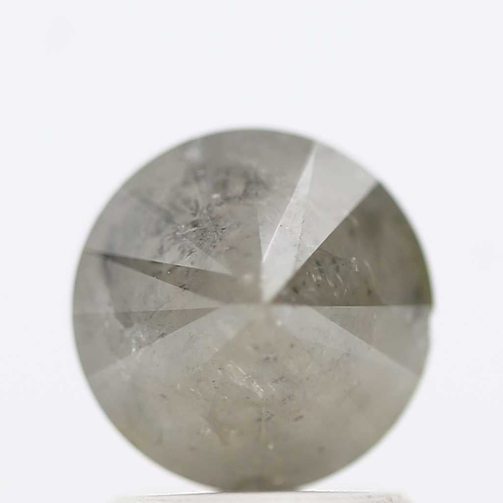 1.28 Carat Salt and Pepper Gray Round Brilliant Cut Natural Loose Diamond