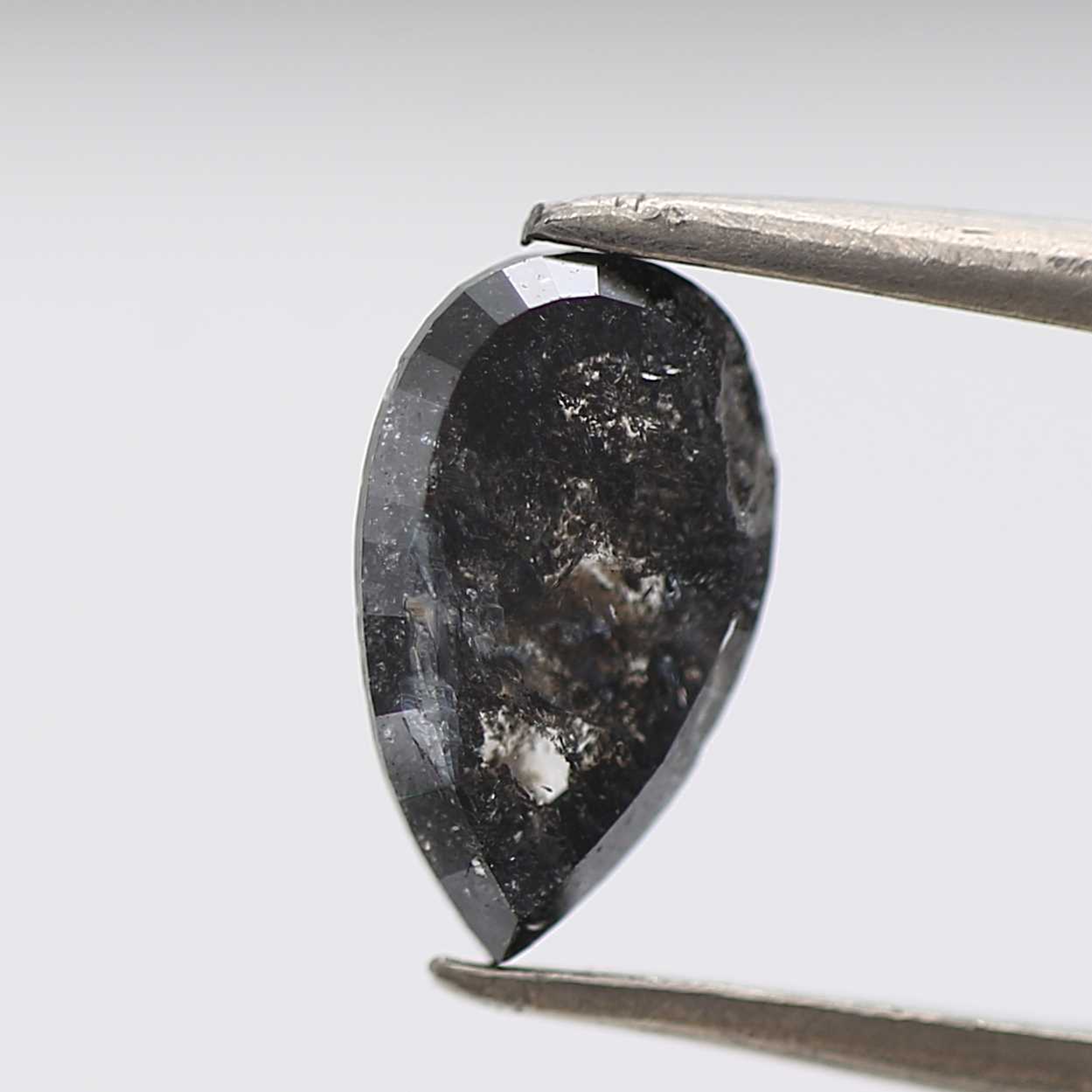 Salt and Pepper Diamond Fancy Gray Color 1.13 CT 8.98 x 5.30 x 3.80 MM Pear Cut Diamond! Natural Loose Diamond ! Christmas Gift for Her