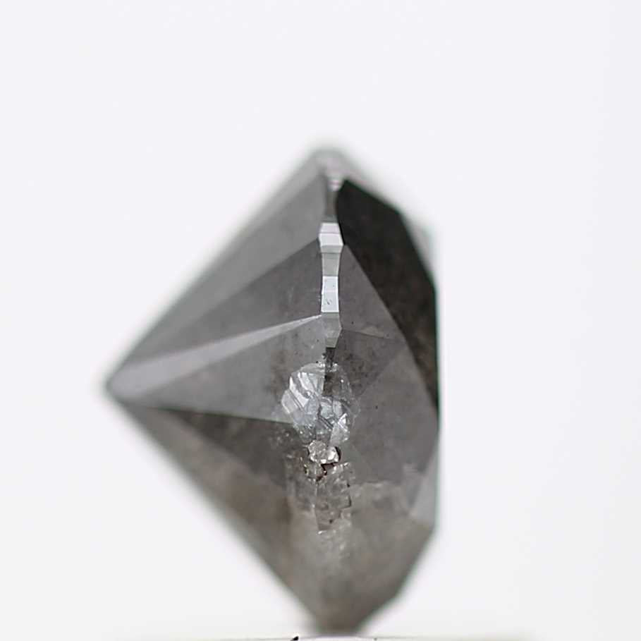 1.28 Carat Fancy Black Round Shape Brilliant Cut Natural Loose Diamond