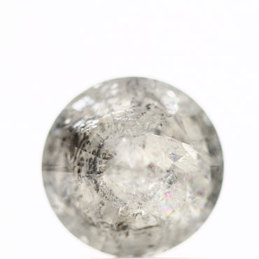 1.23 Carat Salt and Pepper Fancy Round Brilliant Cut Natural Loose Diamond