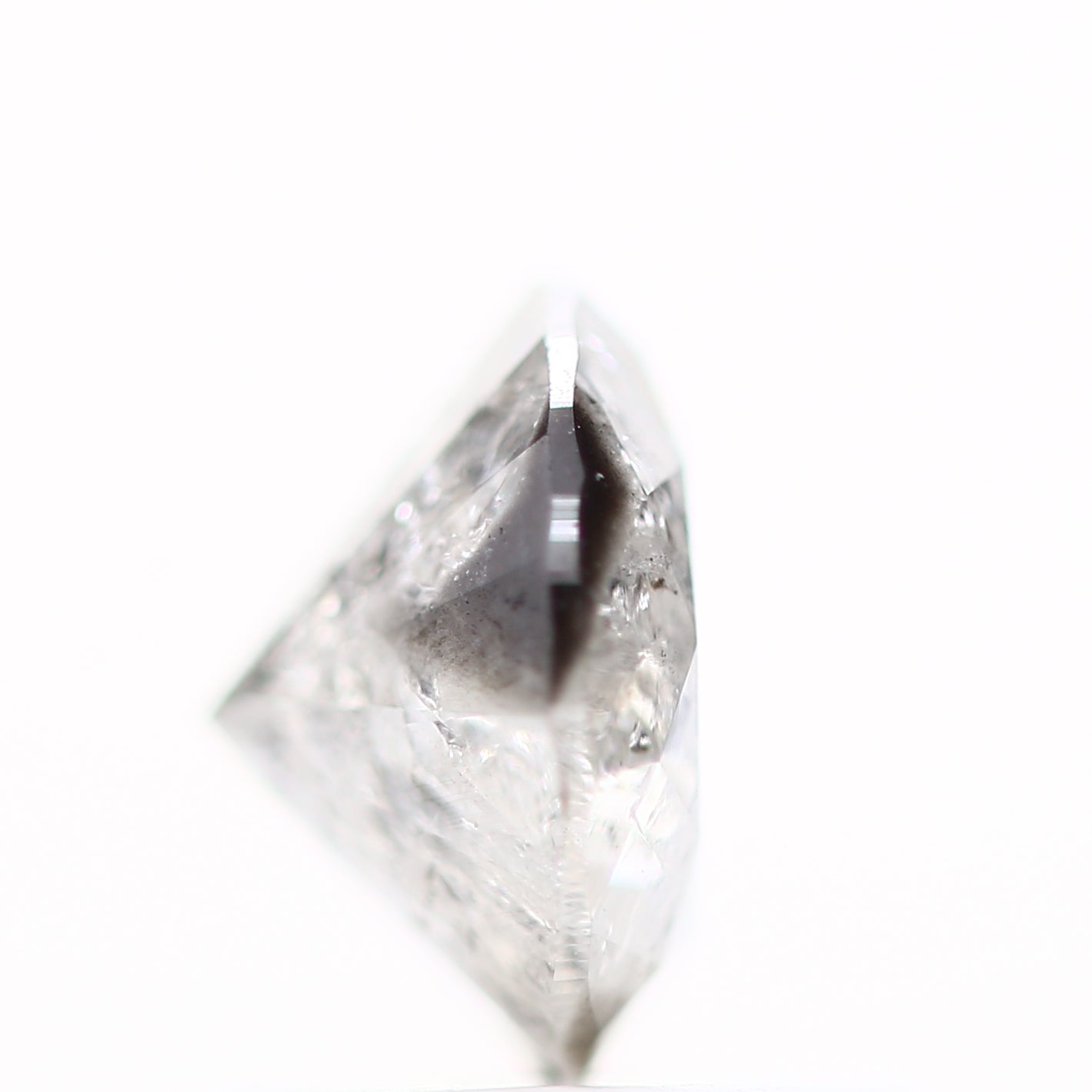 0.93 Carat Salt and Pepper Gray Fancy Round Brilliant Cut Natural Loose Diamond