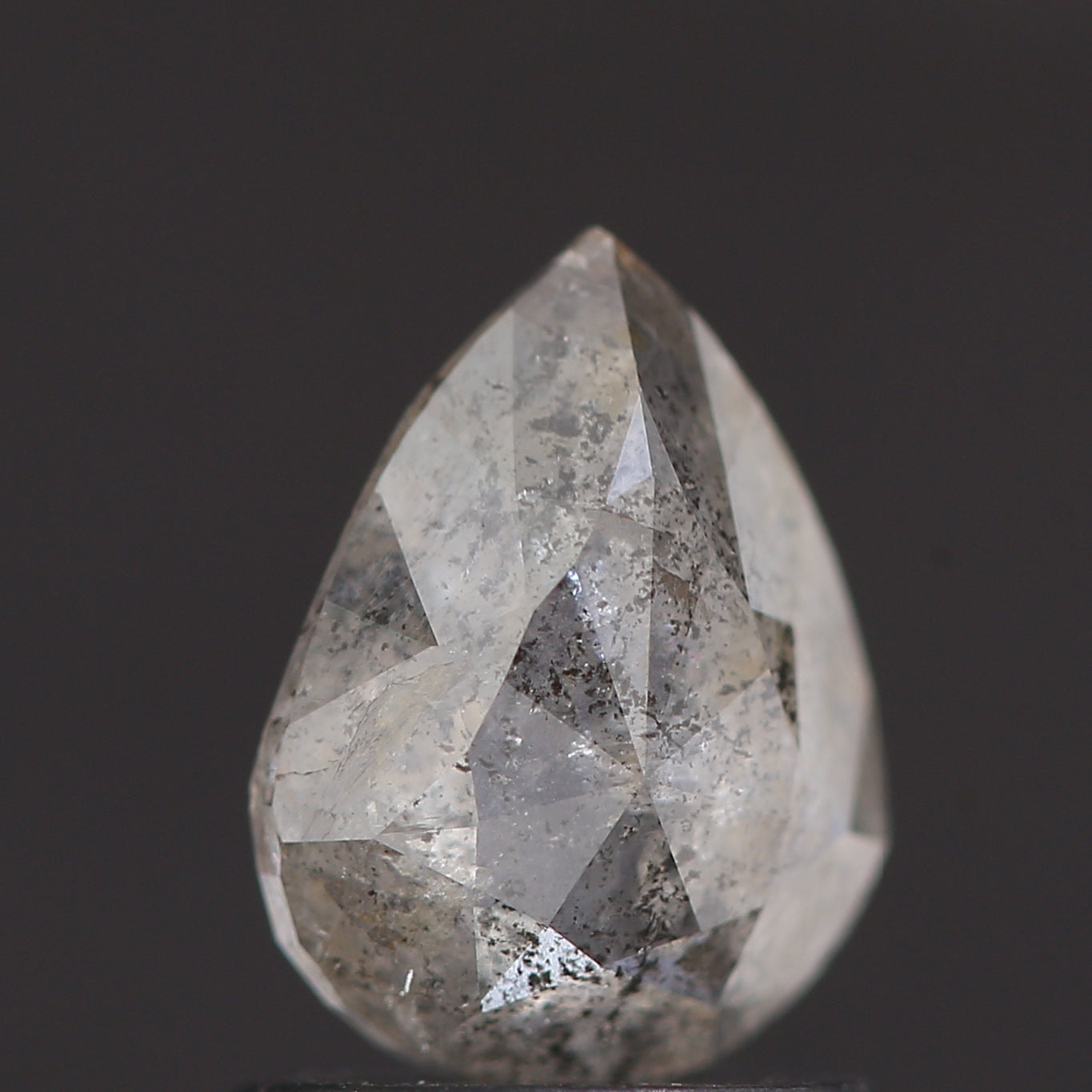 Salt and Pepper Diamond Fancy Gray Color 0.85 CT 7.40 x 5.60 x 2.51 MM Pear Cut Diamond! Natural Loose Diamond ! Christmas Gift for Her