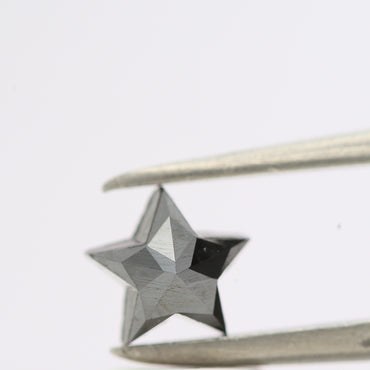 0.56 Ct Natural Black Star Cut Loose Diamond for Jewelery