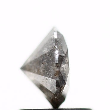 0.89 Carat Salt and Pepper Diamond Round Gray Brilliant Cut Natural Loose Diamond