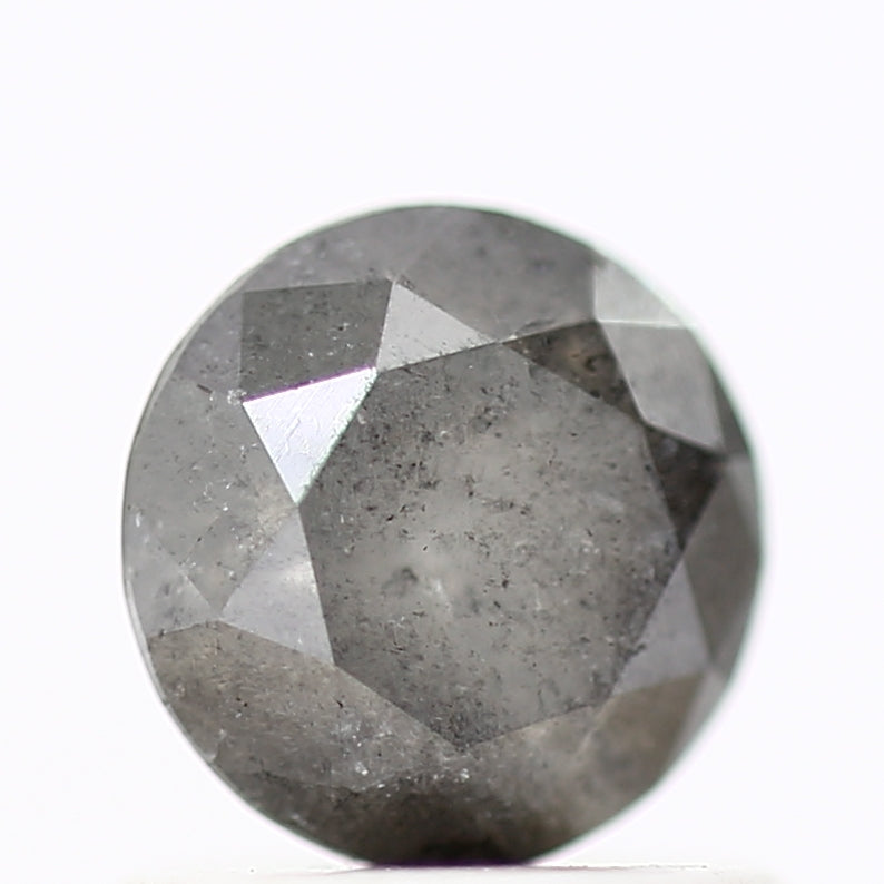 0.87 Carat Fancy Gray Salt And Pepper Round Shape Natural Loose Diamond
