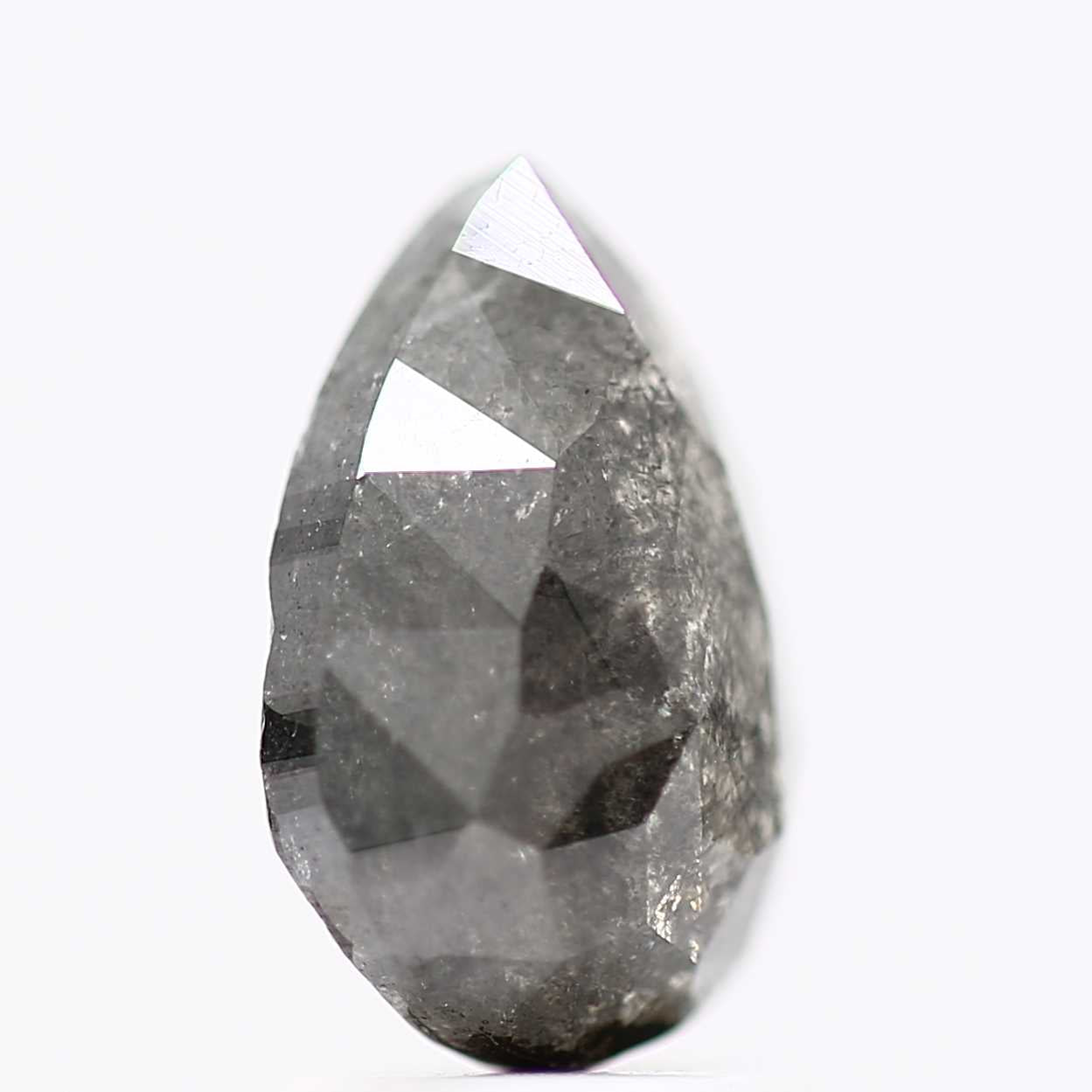 Salt and Pepper Diamond Fancy Gray Color 1.82 CT 9.80 x 6.60 x 3.42 MM Pear Cut Diamond! Natural Loose Diamond ! Christmas Gift for Her