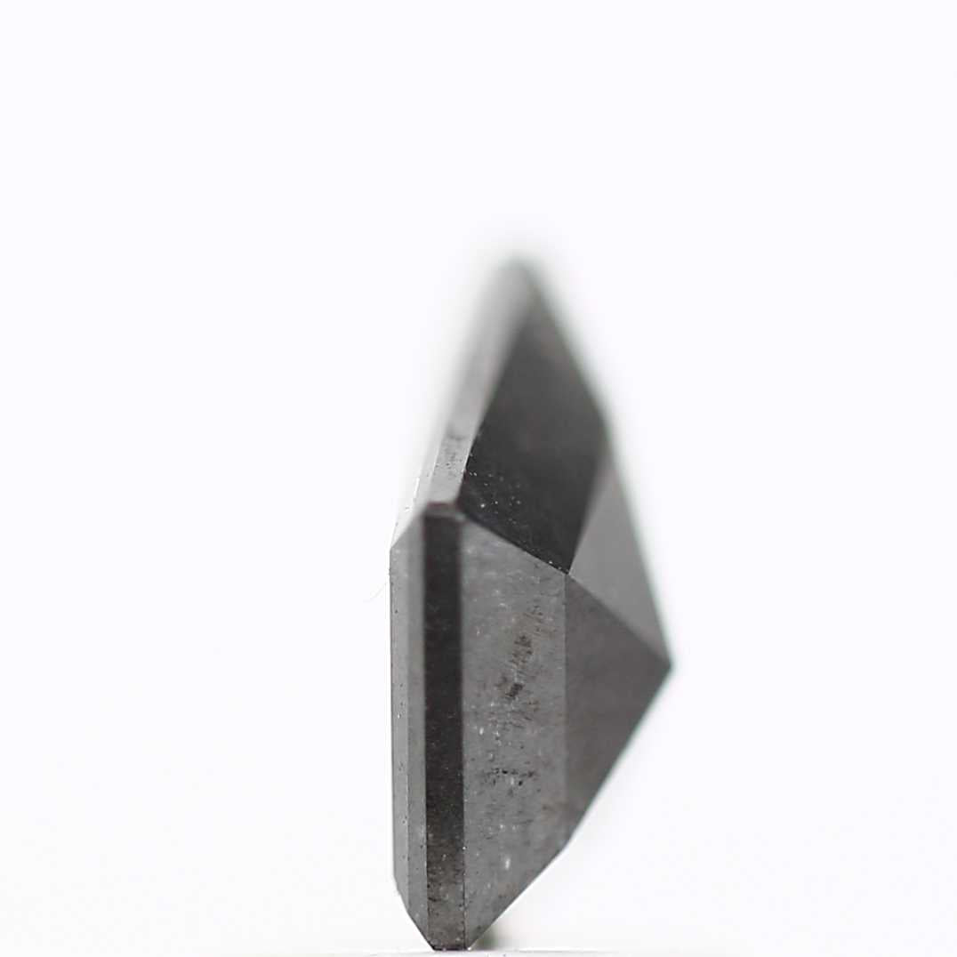 salt and pepper diamond ! 0.99 Ct 9.40 x 7.40 x 2.85 MM natural gray shield loose diamond for engagement ring for her