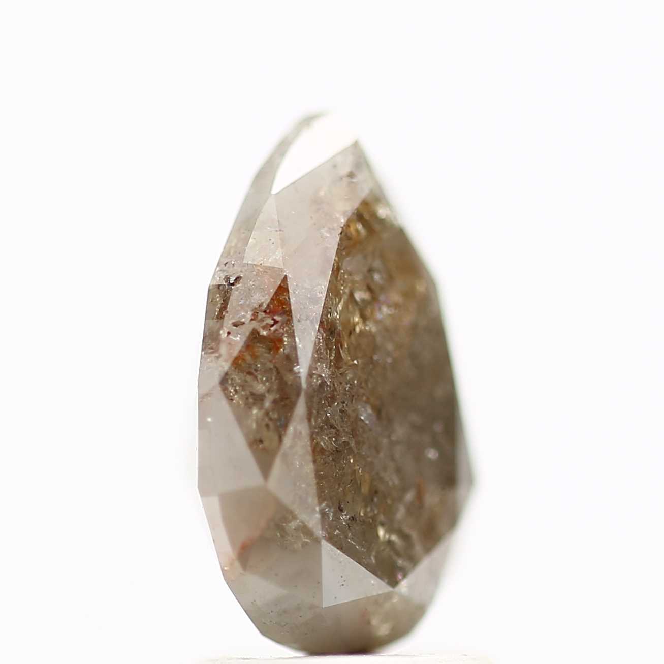 Salt and Pepper Diamond Fancy Brown Color 2.49 CT 10.35 x 6.84 x 5.40 MM Pear Cut Diamond! Natural Loose Diamond ! Christmas Gift for Her