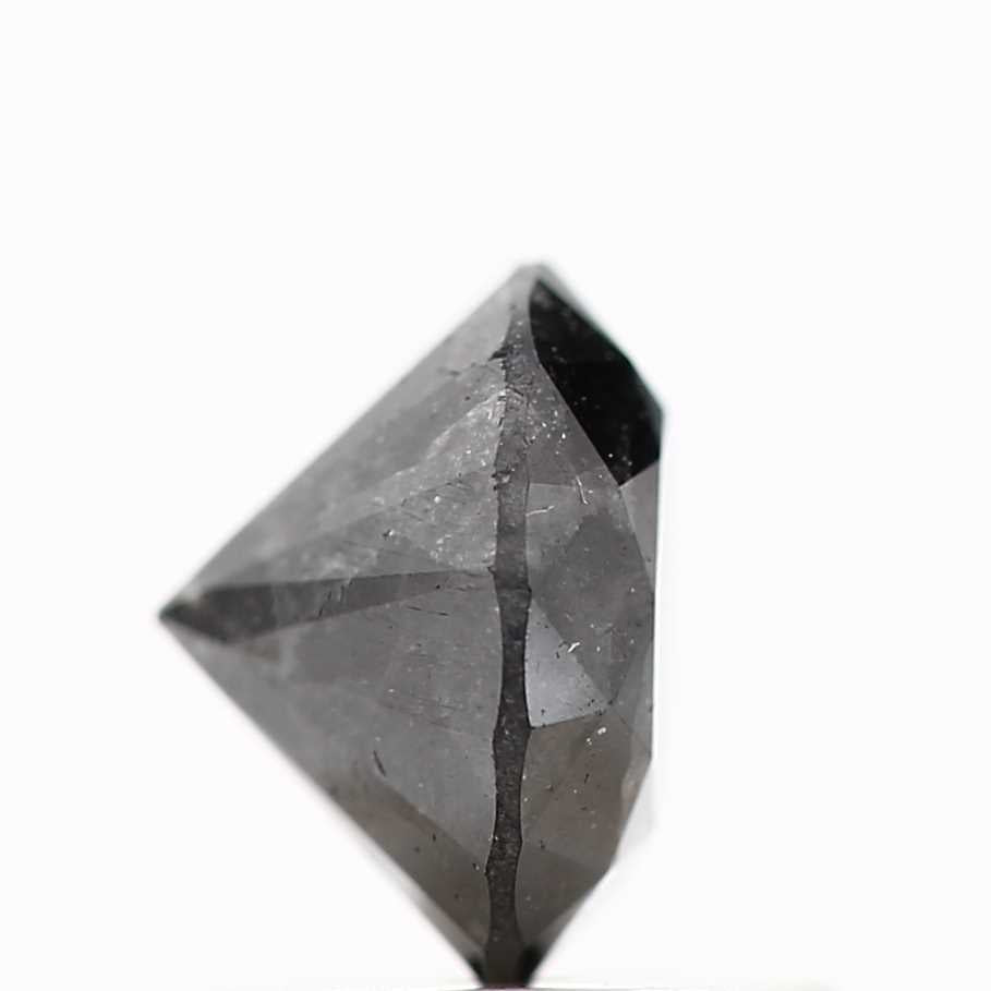1.08 Carat Fancy Black Round Shape Brilliant Cut Natural Loose Diamond
