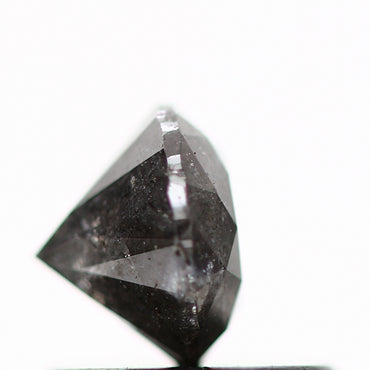 0.66 Carat Salt and Pepper Diamond Gray Round Brilliant Cut Natural Loose Diamond