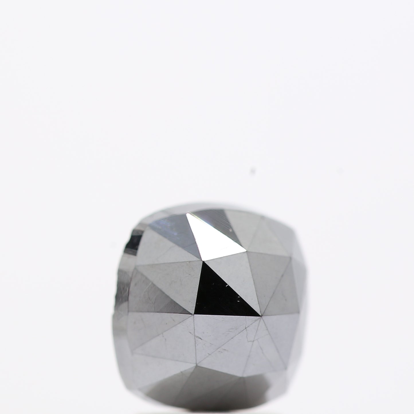 2.47 Ct Natural Black Cushion Single Cut Loose Diamond for Jewelery