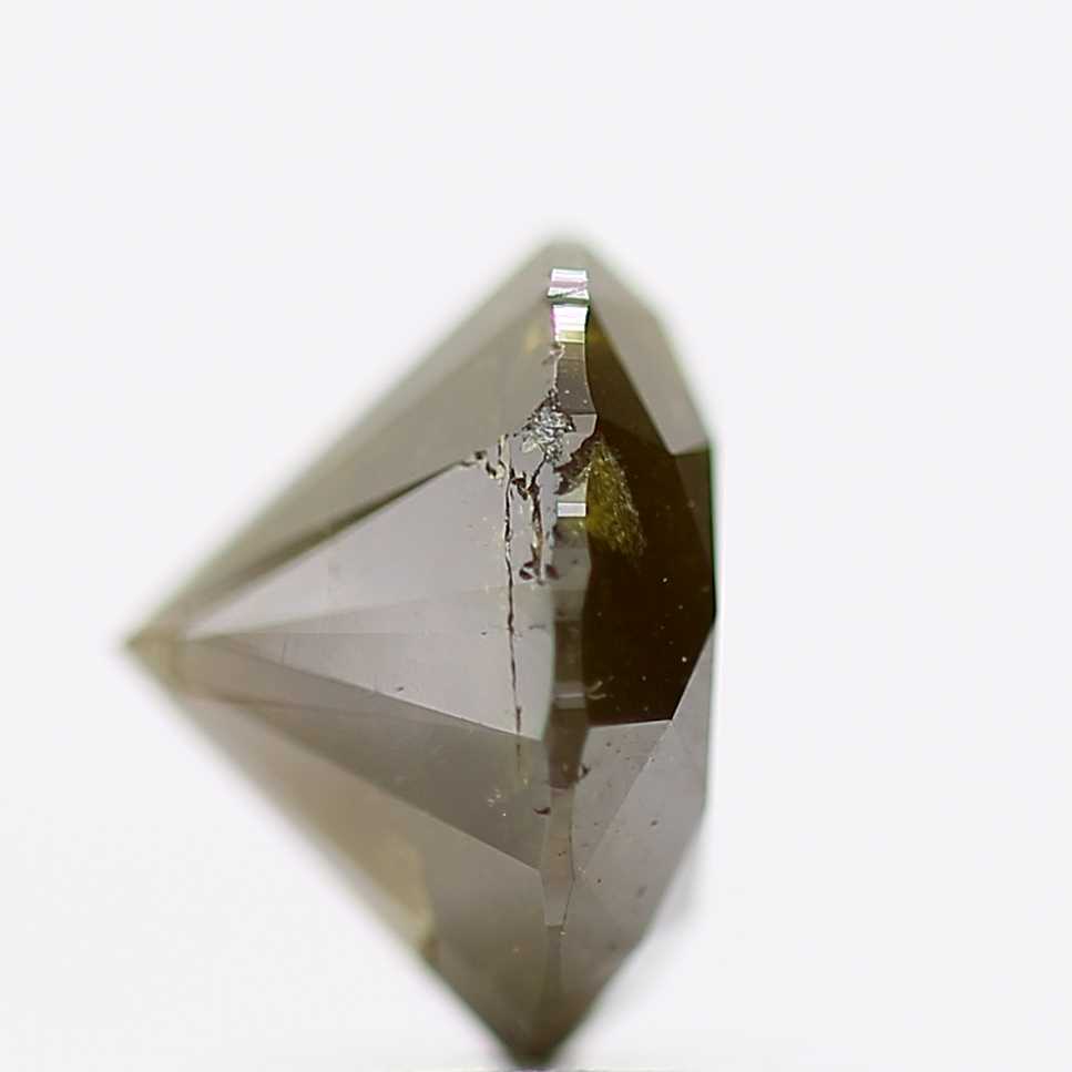 1.57 Carat Brown Rustic Round Brilliant Cut Natural Loose Diamond