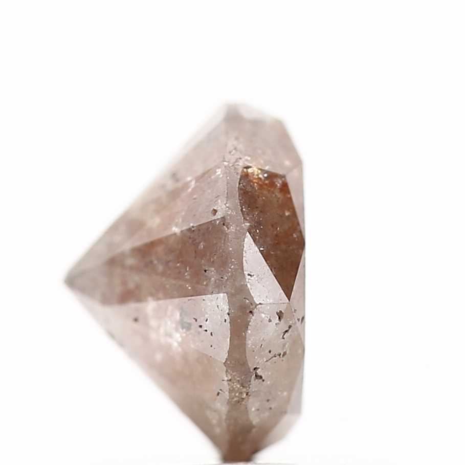 1.35 Carat Peach Brown Round Brilliant Cut Natural Loose Diamond