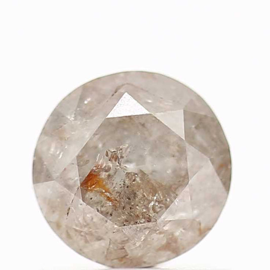 0.80 Carat Round Cut Brilliant Gray Salt and Pepper Natural Loose Diamond