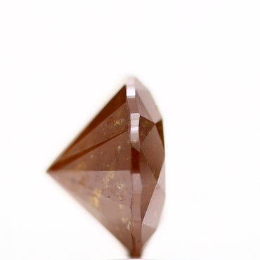 0.91 Carat Fancy Orange Rustic Round Shape Brilliant Cut Natural Loose Diamond