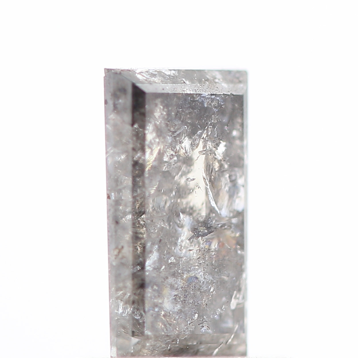 salt and pepper diamond ! 0.80 Ct 6.90 x 3.92 x 2.85 MM natural gray baguette loose diamond for engagement ring for her
