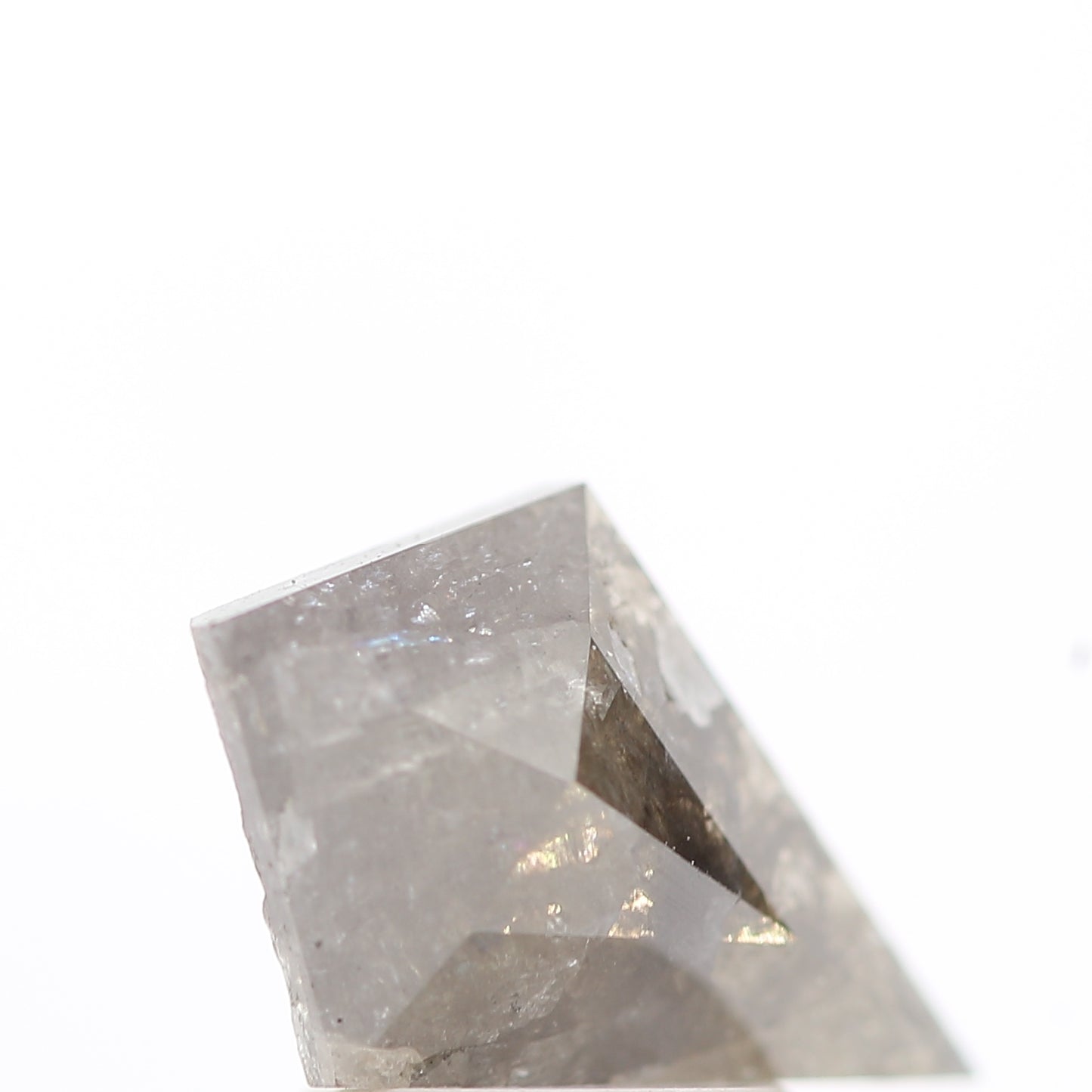 salt and pepper diamond ! 1.45 Ct 11.40 x 7.60 x 3.30 MM natural gray kite loose diamond for engagement ring for her
