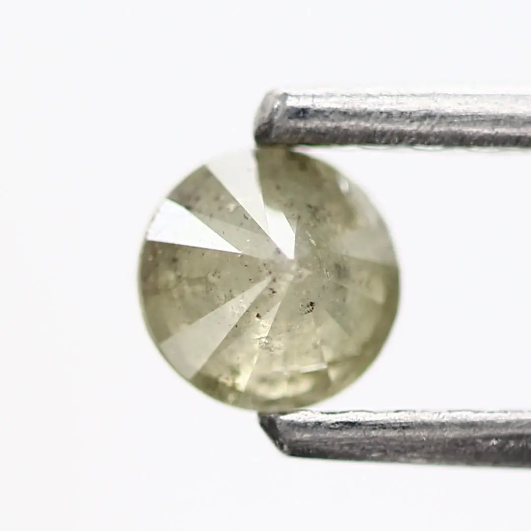 Round Cut Gray Natural Diamond For Engagement Ring Design 0.29 Carat