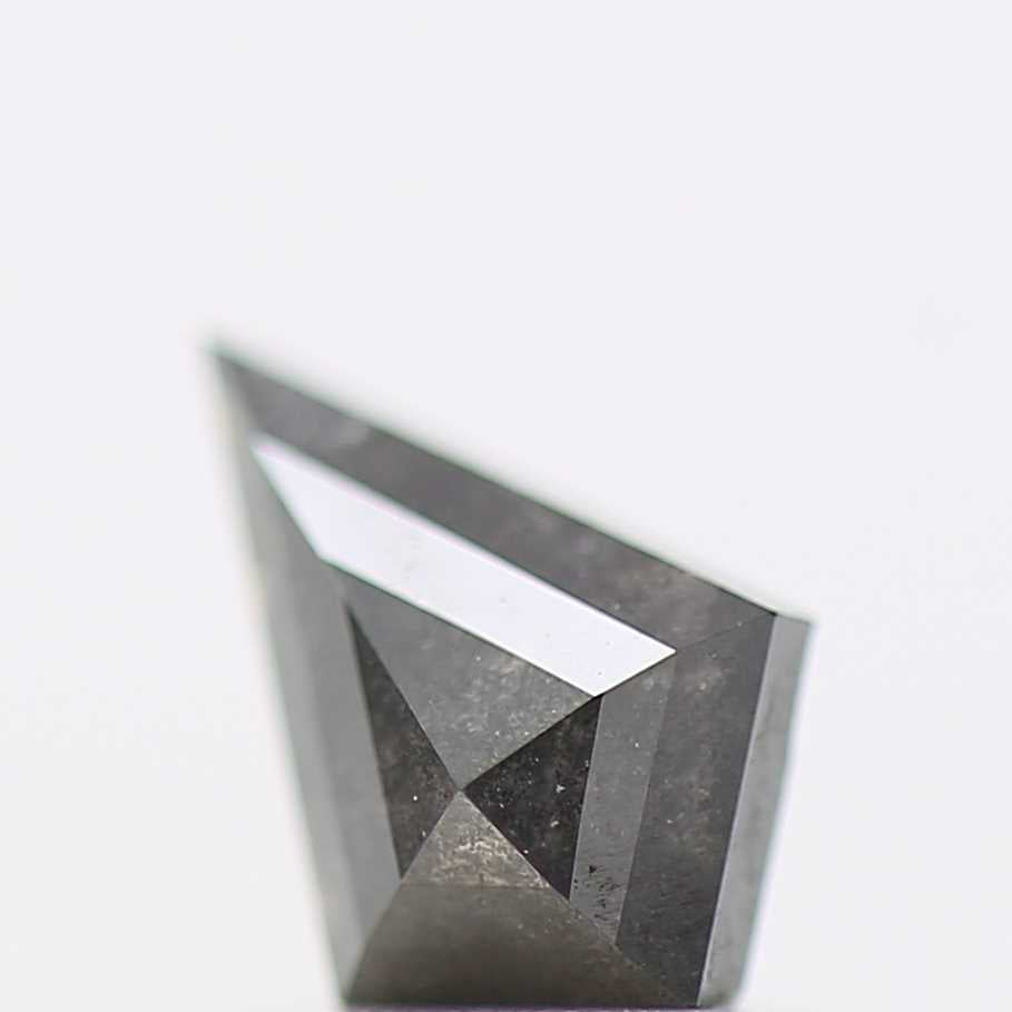 salt and pepper diamond ! 0.62 Ct 7.40 X 5.10 X 2.88 MM natural gray shield loose diamond for engagement ring for her