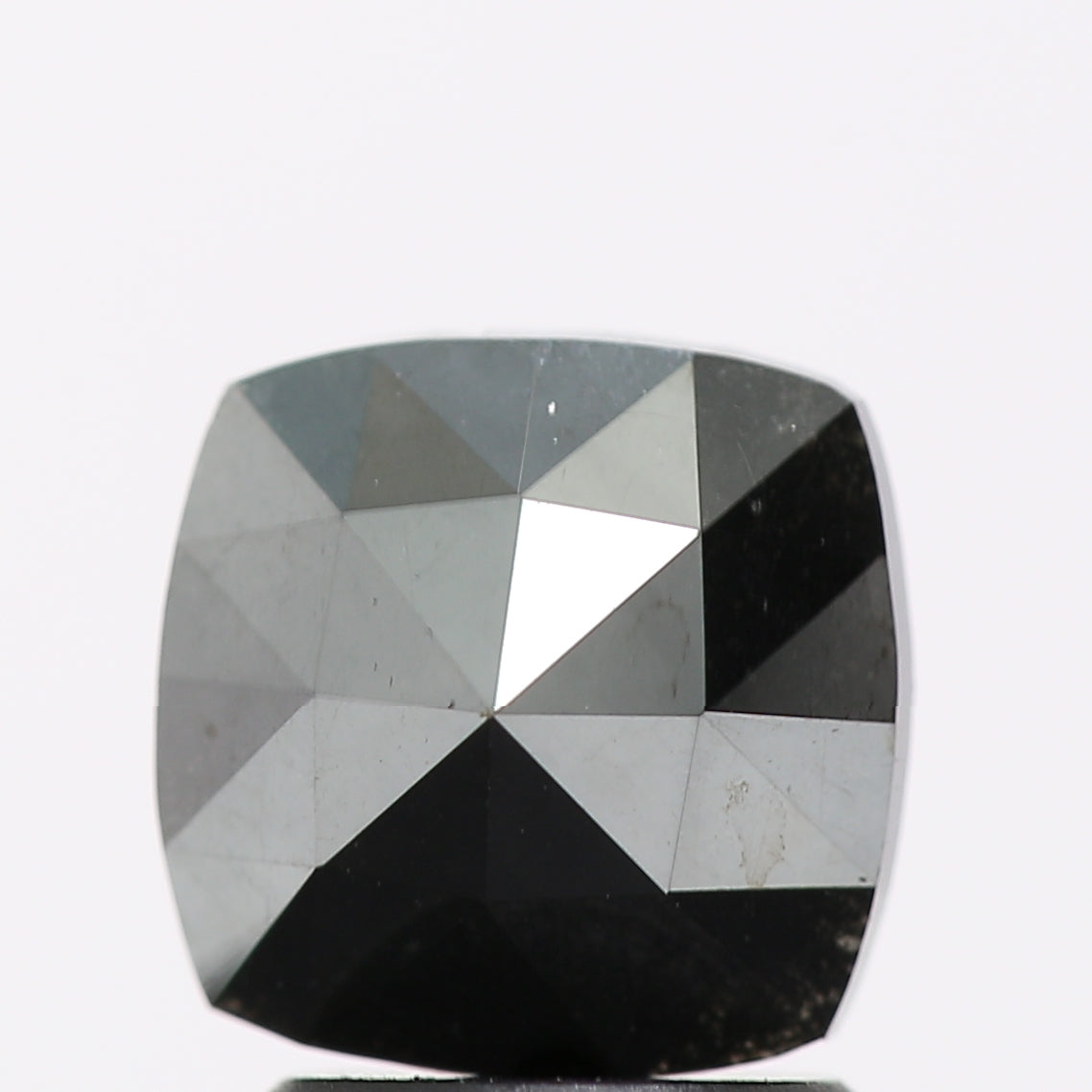 1.51 Ct Natural Black Cushion Single Cut Loose Diamond for Jewelery