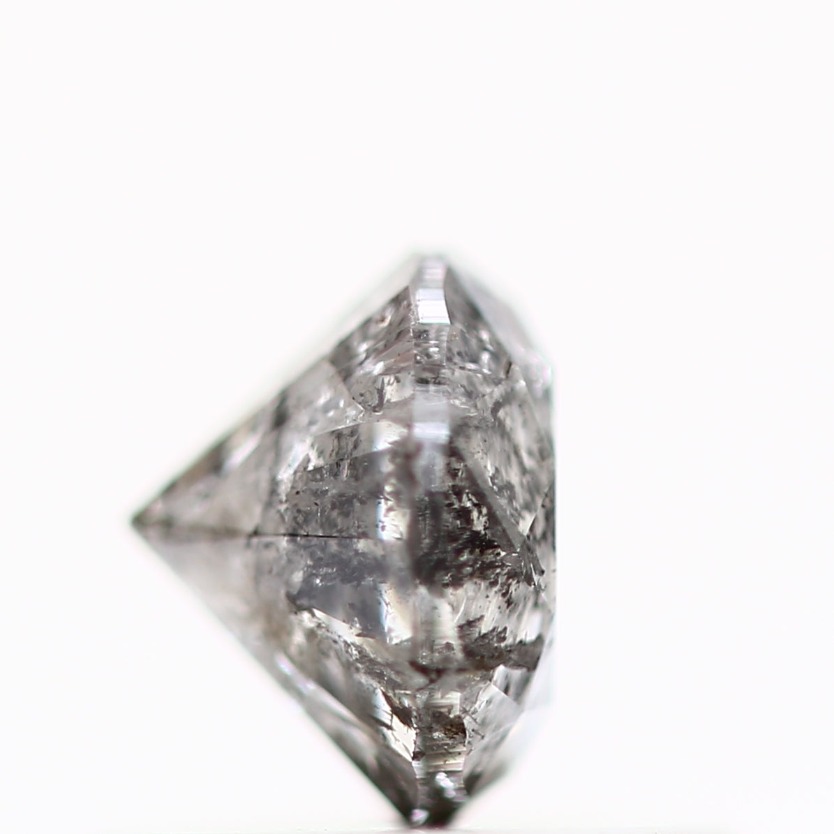 0.60 Carat Fancy Gray Salt and Pepper Diamond Round Brilliant Cut Natural Loose Diamond