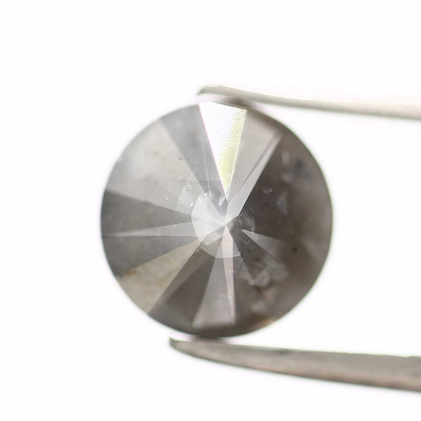 2.57 Carat Salt and Pepper Round Brilliant Cut Natural Loose Diamond