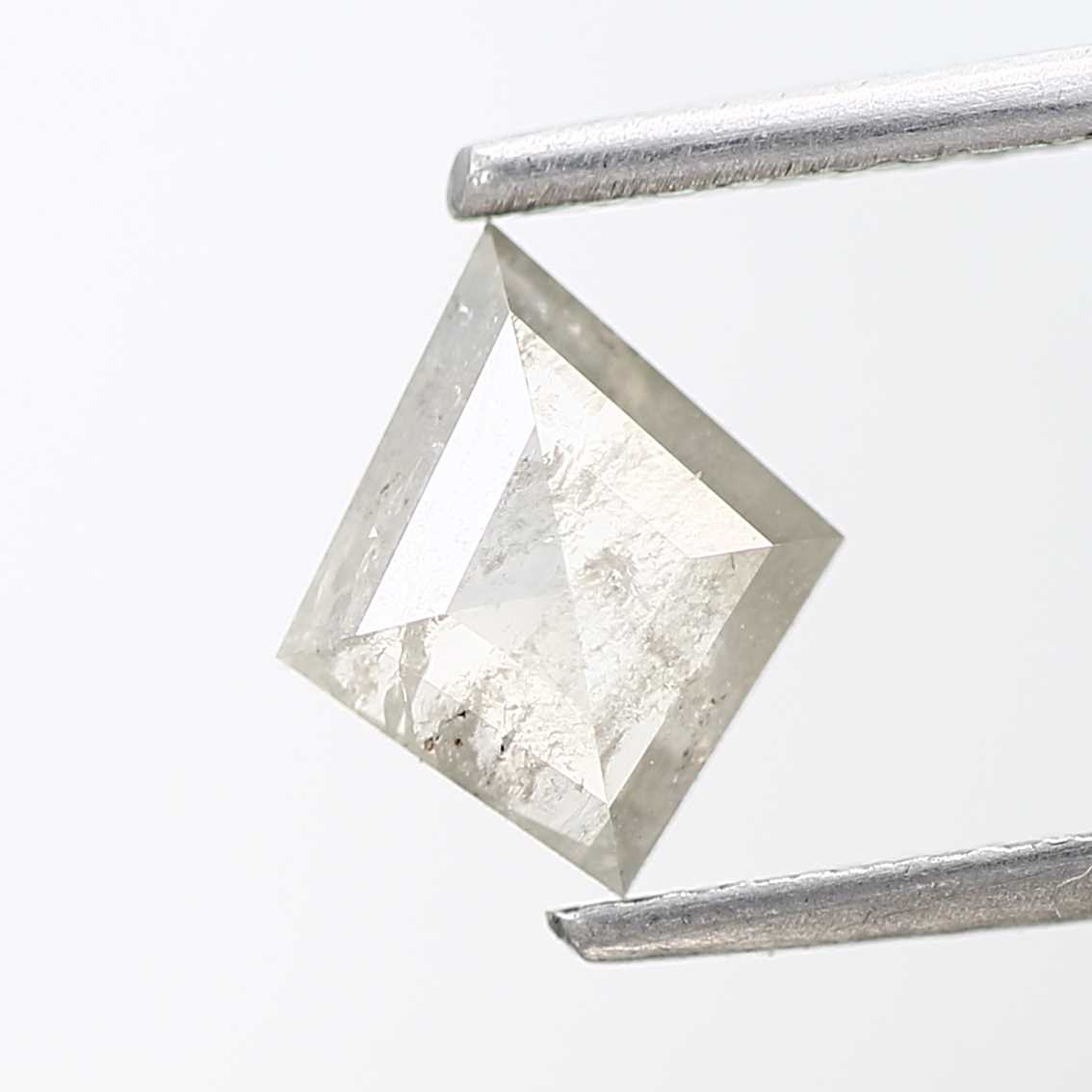 salt and pepper diamond ! 0.72 Ct 7.86 x 6.64 x 2.31 MM natural gray shield loose diamond for engagement ring for her