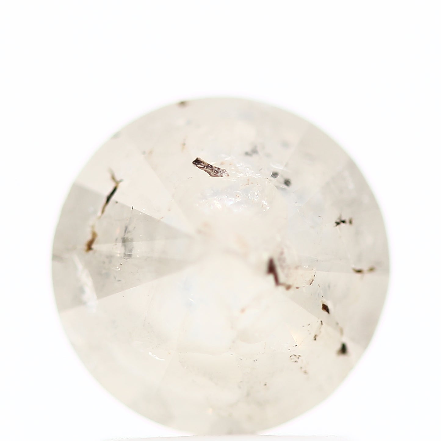 1.48 Carat Salt and Pepper Icy Round Brilliant Cut Natural Loose Diamond