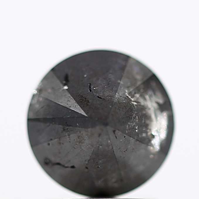 1.95 Carat Fancy Black Round Brilliant Cut Natural Loose Diamond