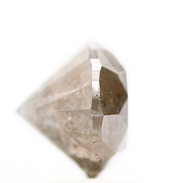 2.84 Carat Gray Rustic Round Shape Brilliant Cut Natural Loose Diamond