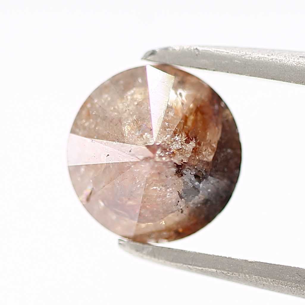 0.88 Carat Brown Rustic Round Shape Brilliant Cut Natural Loose Diamond