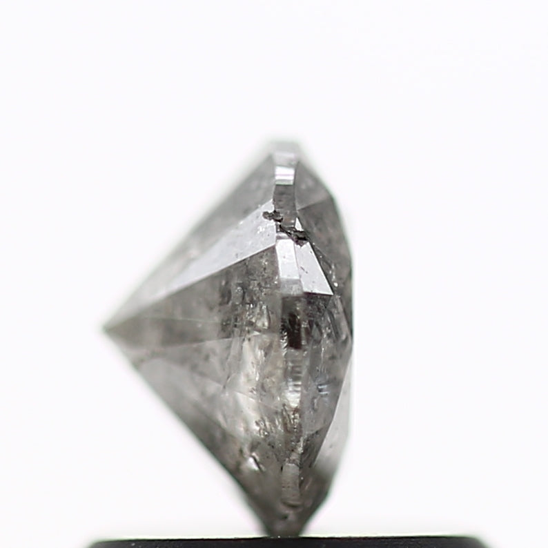0.71 Carat Fancy Gray Salt and Pepper Round Brilliant Cut Natural Loose Diamond